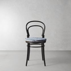 Ton 14 Side Chair Cushion, Morris & Co. Larkspur, Blue With Navy Piping