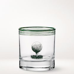 Clubhouse Golf Double Old-Fashioned Glasses, Set of 4