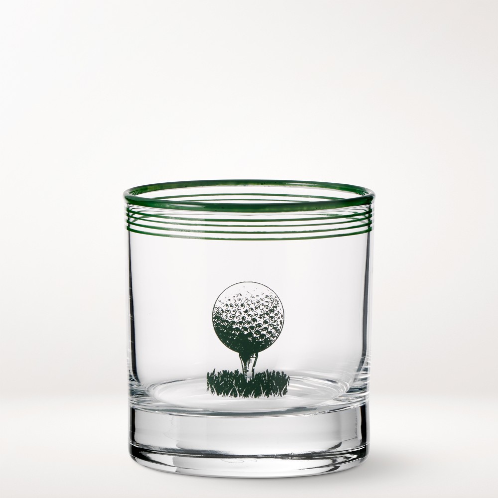 Clubhouse Golf Double Old-Fashioned Glasses, Set of 4