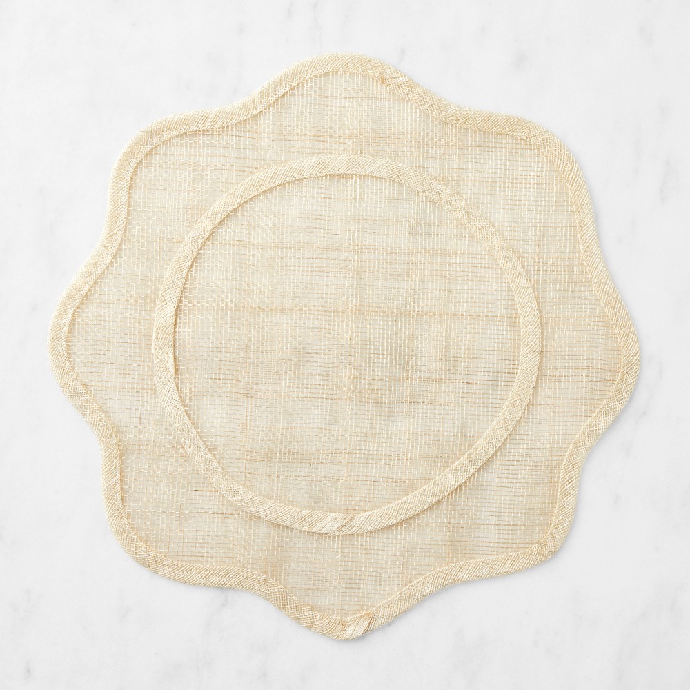 Abaca Round Placemats, Natural
