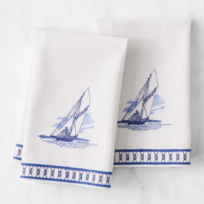 Clubhouse Sailing Bar Towels, Set of 2