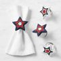 Beaded Star Napkin Rings, Set of 4