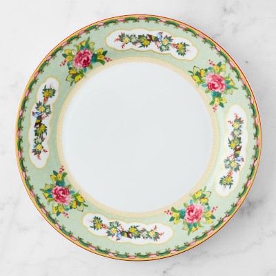Famille Rose&#160;Dinner Plates, Set of 4, Green Rim