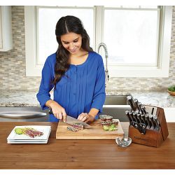Calphalon Precision Self-Sharpening Cutlery Set with SharpIN Technology, Set of 15