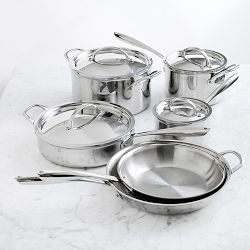 WILLIAMS-SONOMA ステンレス鍋 蓋付き 中型 WILLIAMS-SONOMA ステンレス鍋 蓋付き 中型