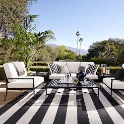 Bridgehampton Outdoor Side Table, Glass (25.5&quot;)