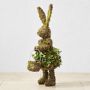Easter Bunny with Basket Ivy &amp; Moss Live Topiary, 24&quot;