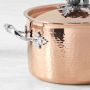 Ruffoni Opus Cupra Hammered Copper Sauce Pot with Carrot Knob, 1 1/2-Qt.