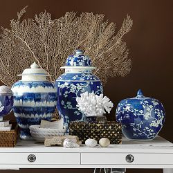 White Coral On Glass Stand