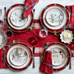 Snowman Salad Plates, Set of 4