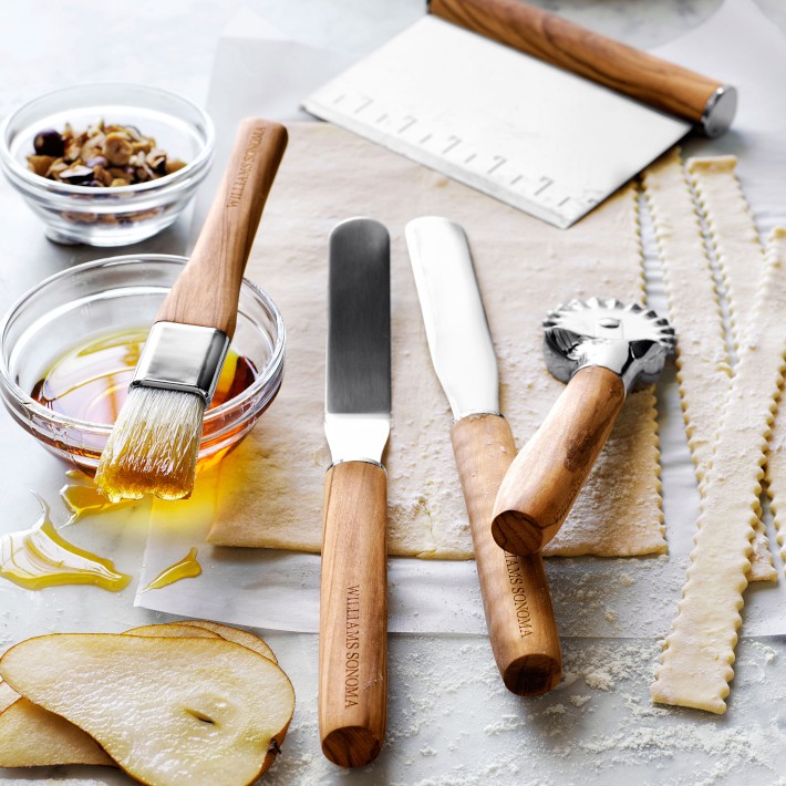 Williams Sonoma Olivewood Pastry Tools, Set of 4