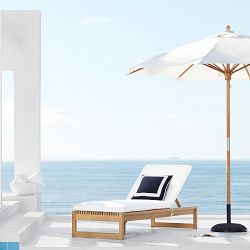 10' Round Outdoor Larnaca Teak Umbrella