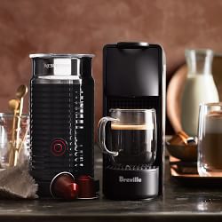 Nespresso Essenza Mini Espresso Machine with Aeroccino Milk Frother by Breville