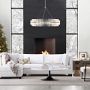 Phoebe Round LED Crystal Chandelier, Polished Nickel