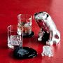 Williams Sonoma Bulldog Etched Glass &amp; Ice Mould Set