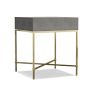 Faux Shagreen Side Table, Grey (20&quot;)