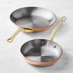 Mauviel M'250B Copper Fry Pan Set 8&quot; &amp; 10&quot;