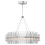 Phoebe Round LED Crystal Chandelier, Polished Nickel