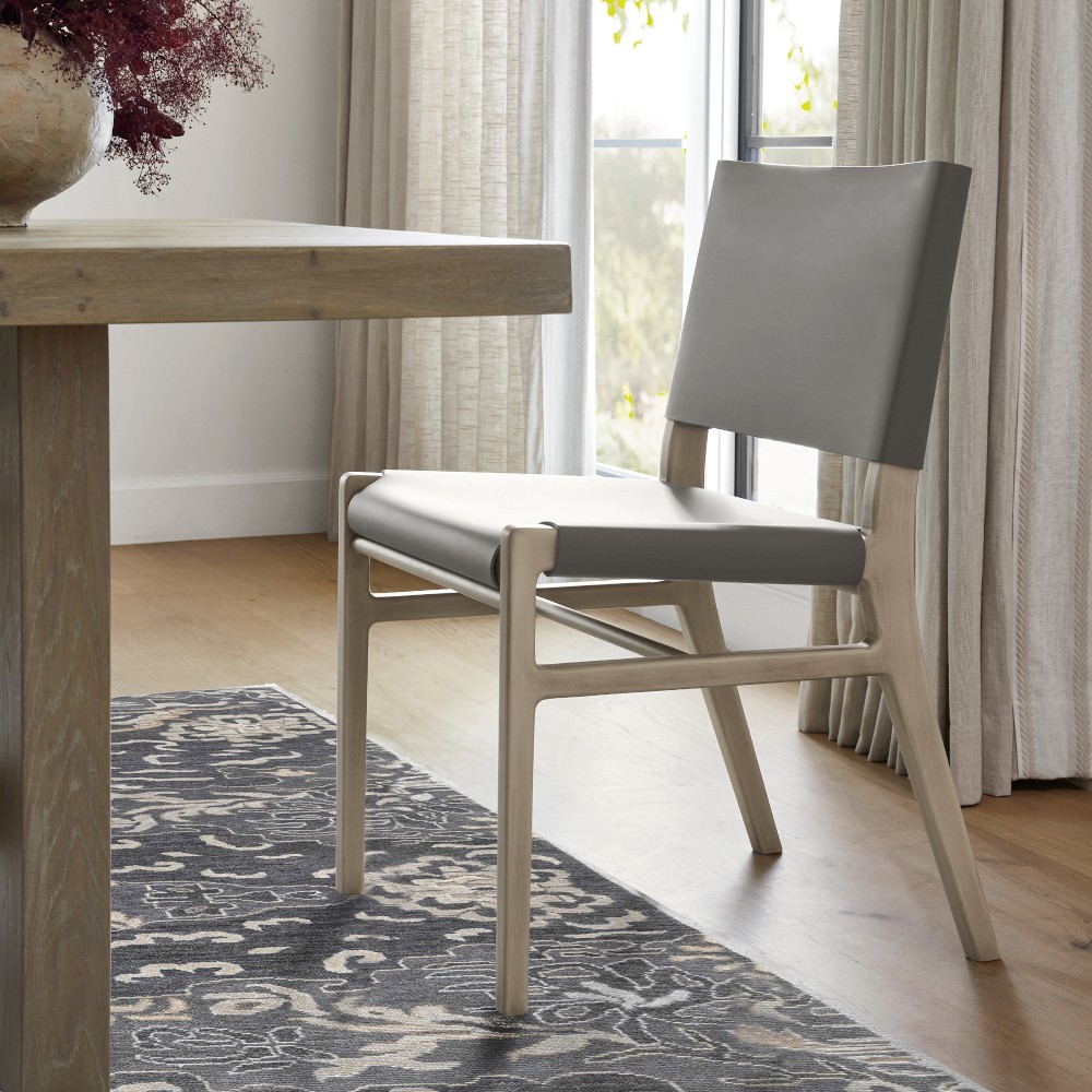 Stratton Leather Slung Dining Side Chair