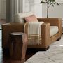 Yountville Combo Belgian Linen &amp; Italian Distressed Leather Chair
