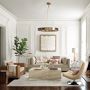 Yountville Combo Belgian Linen &amp; Italian Distressed Leather Chair