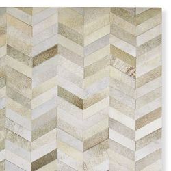 Pieced Chevron Hide Rug