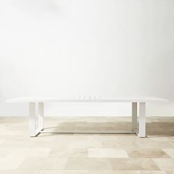 Santa Barbara Outdoor Metal Rectangular Dining Table (124&quot;)