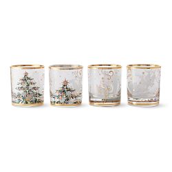 'Twas the Night Before Christmas Double Old-Fashioned Glasses, Set of 4