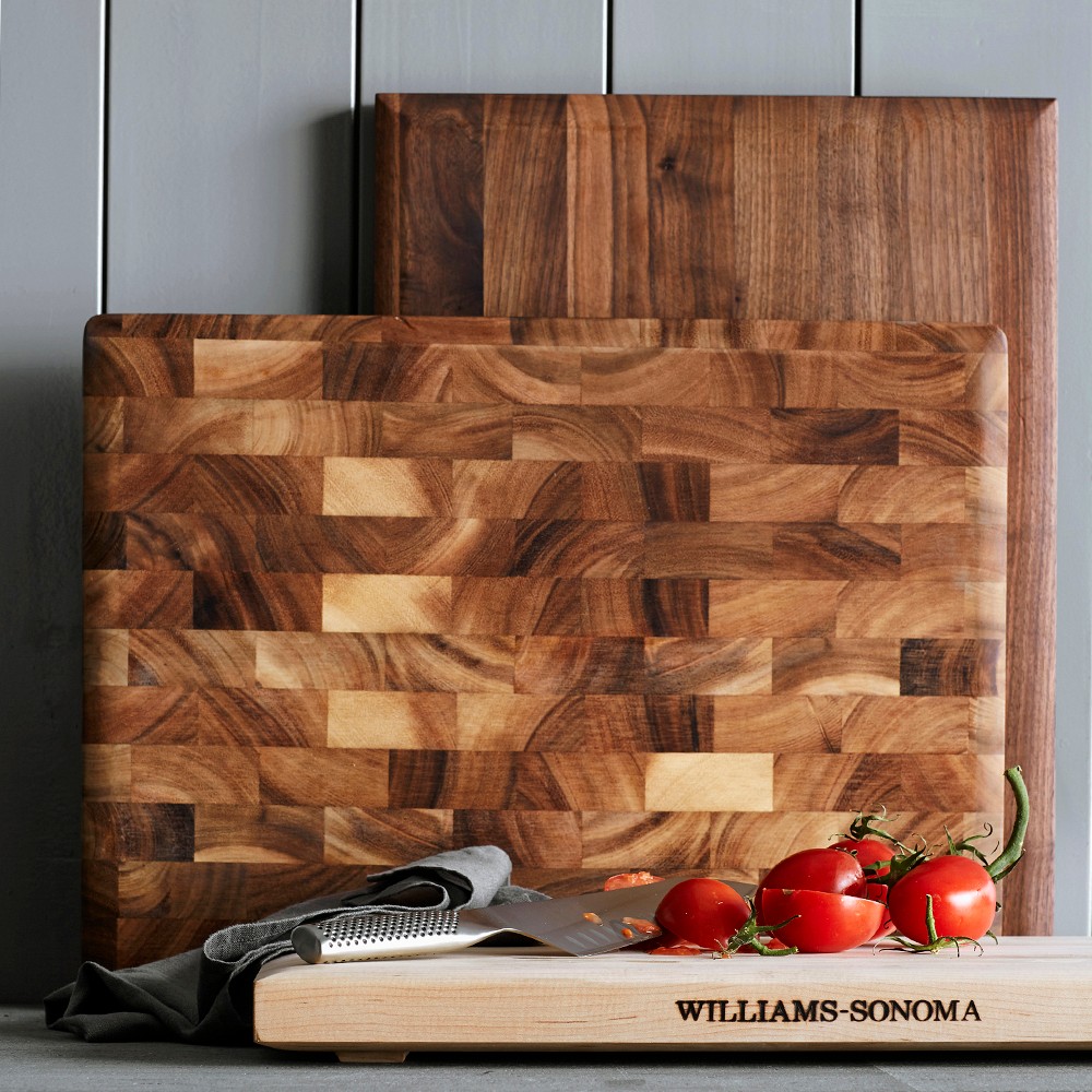 Williams Sonoma Rectangular Cutting &amp; Carving Board with Feet, Maple