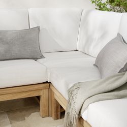 Larnaca Outdoor Natural Teak Customizable Sectional (62&quot;-90&quot;)