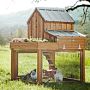 Cedar Chicken Coop &amp; Run with Planter