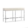 Faux Shagreen Console Table, Cream (53&quot;)