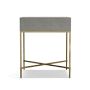 Faux Shagreen Side Table, Grey (20&quot;)