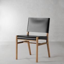 Stratton Leather Slung Dining Side Chair