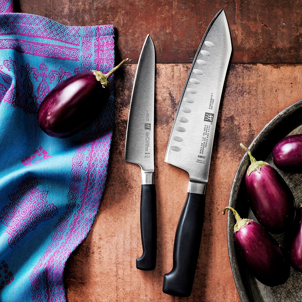 Zwilling J.A. Henckels Four Star Santoku &amp; Prep Knives, Set of 2