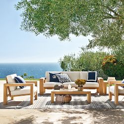 Larnaca Outdoor Teak Coffee Table (48&quot;-60&quot;)