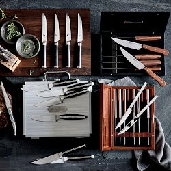 W&#252;sthof Steak Knives with Plum Wood Handles, Set of 6