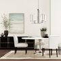 Fitzgerald Dining Side Chair, Perennials Performance Basketweave, White, Ebony Leg