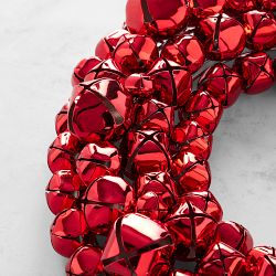 Red Jingle Bell Faux Wreath, 15&quot;