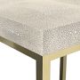 Faux Shagreen Accent Table, Cream (12&quot;)