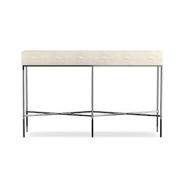 Faux Shagreen Console Table, Cream (53&quot;)