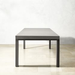 Larnaca Outdoor Slate Grey Metal Fibrestone Dining Table (96&quot;-108&quot;)