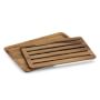 Nesting Bread Board with Crumb Catcher, Acacia Wood
