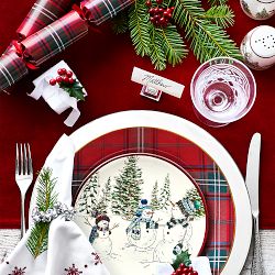 Snowman Salad Plates, Set of 4