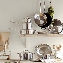 Williams Sonoma Signature Thermo-Clad&#8482; Stainless-Steel Stock Pot, 8-Qt.