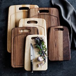 Williams Sonoma Walnut Handled Prep Cutting Board