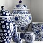 Blue &amp; White Ginger Jar with Lid,  12&quot; Urn