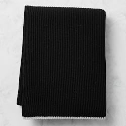 Eco-Friendly Contrast Edge Cashmere Knit Throw