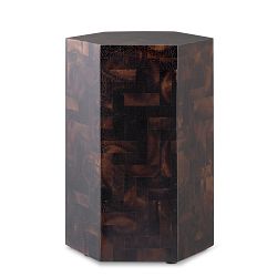 Pen Shell Hexagon Side Table (13&quot;)