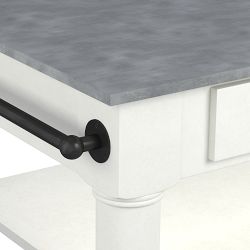 Barrelson Single Kitchen Island with Italian Basalt Top (49&quot;)
